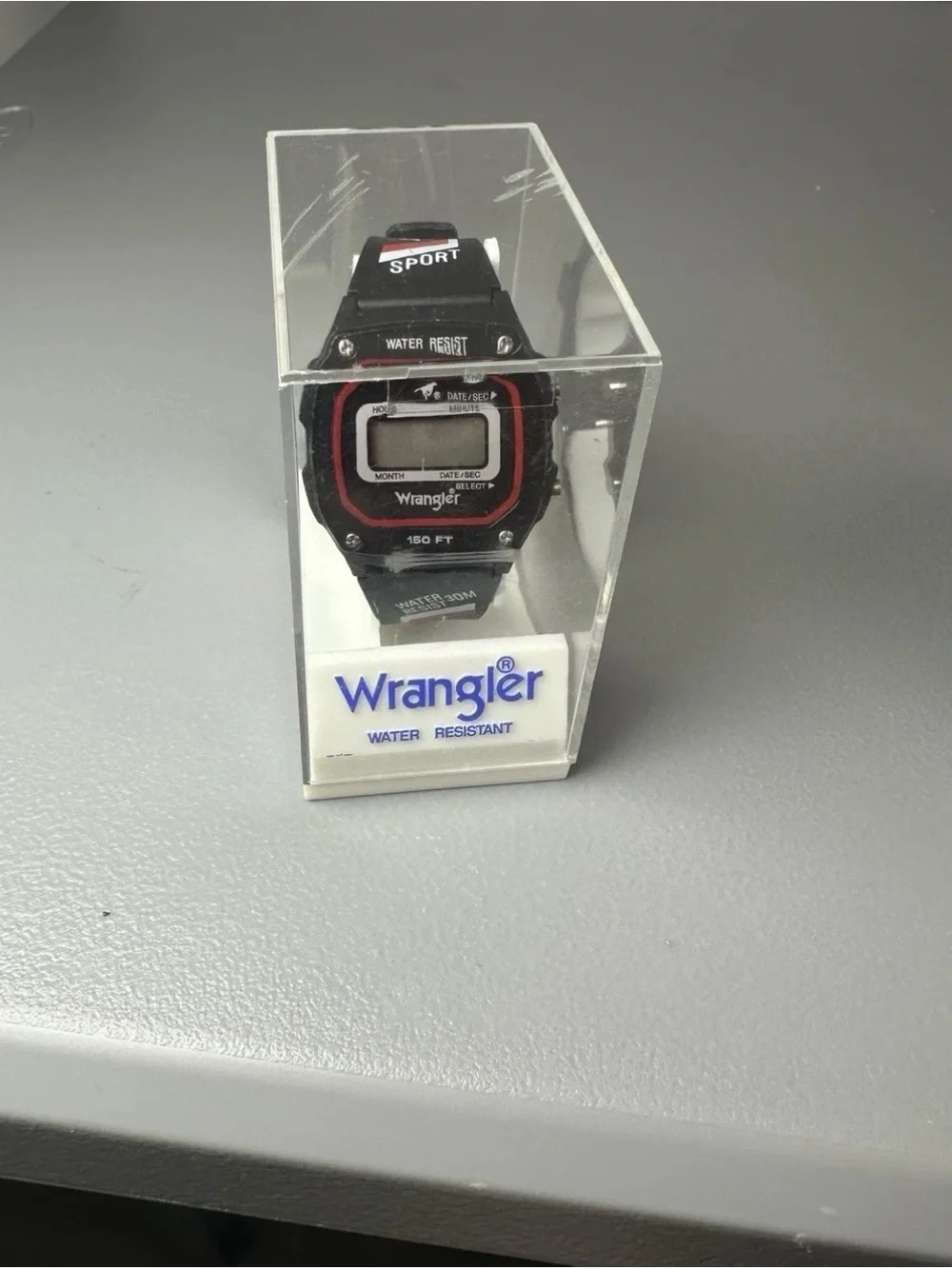 Vintage Wrangler Digital Watch 100FT Water Resist  Needs Battery New Nos